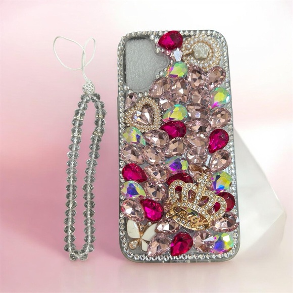 Other - Juicy iPhone 16 Plus Glitter Bling Case, Cute Luxury 3D Sparkle Crown